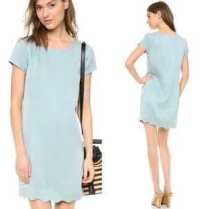 Club Monaco scalloped hem dress